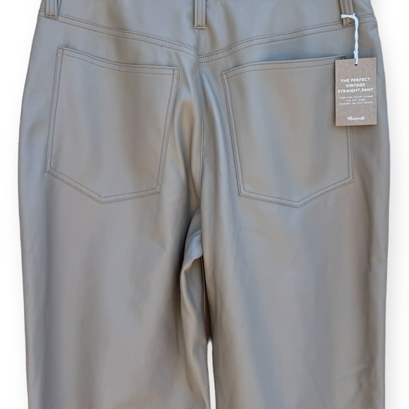 Madewell Faux Leather The Perfect Vintage Straight Jeans - Picture 10 of 16